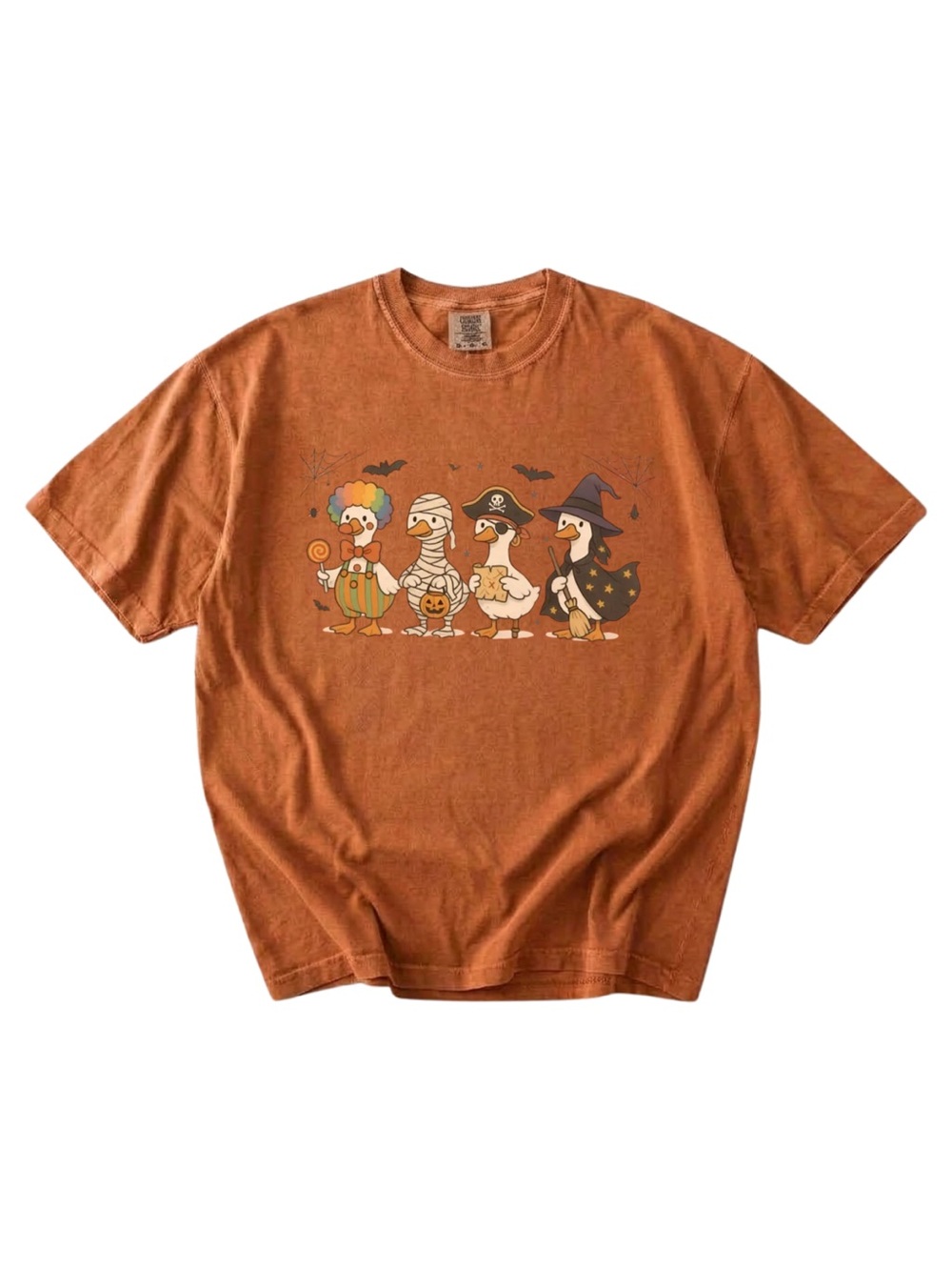 Comfort colors Halloween Duck Costume Graphic Tee - Yam color